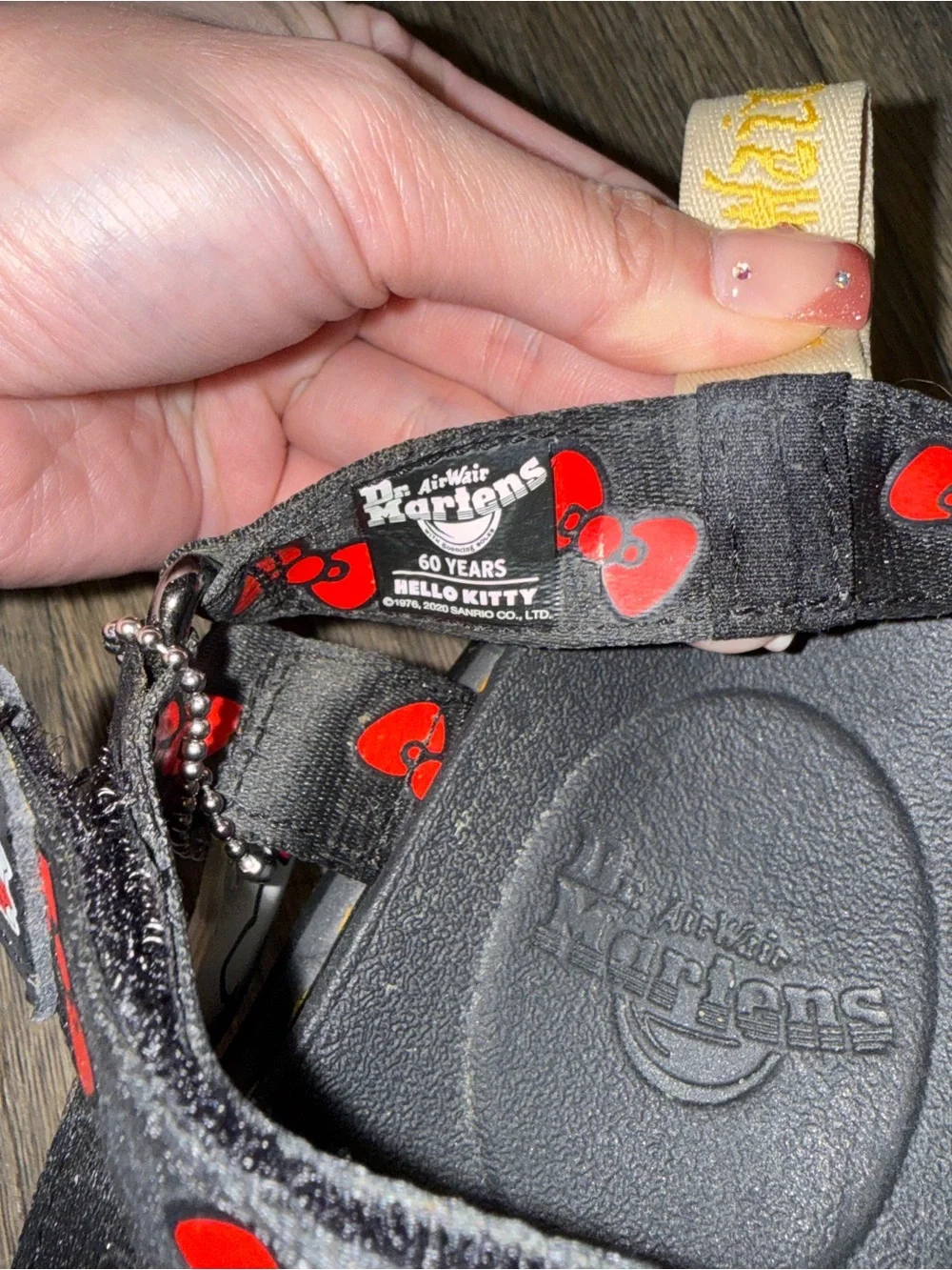 rare dr. martens x hello kitty vegan platform sandals